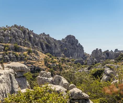 Kalkstenen rotsformaties in El Torcal de Antequera