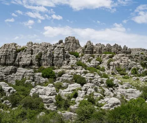 Uitzicht over het landschap van El Torcal